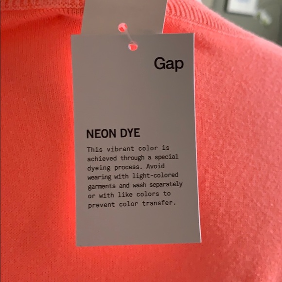 GAP Neon Dye V Neck Short Sleeve Sweater - Picture 4 of 5